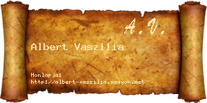 Albert Vaszilia névjegykártya
